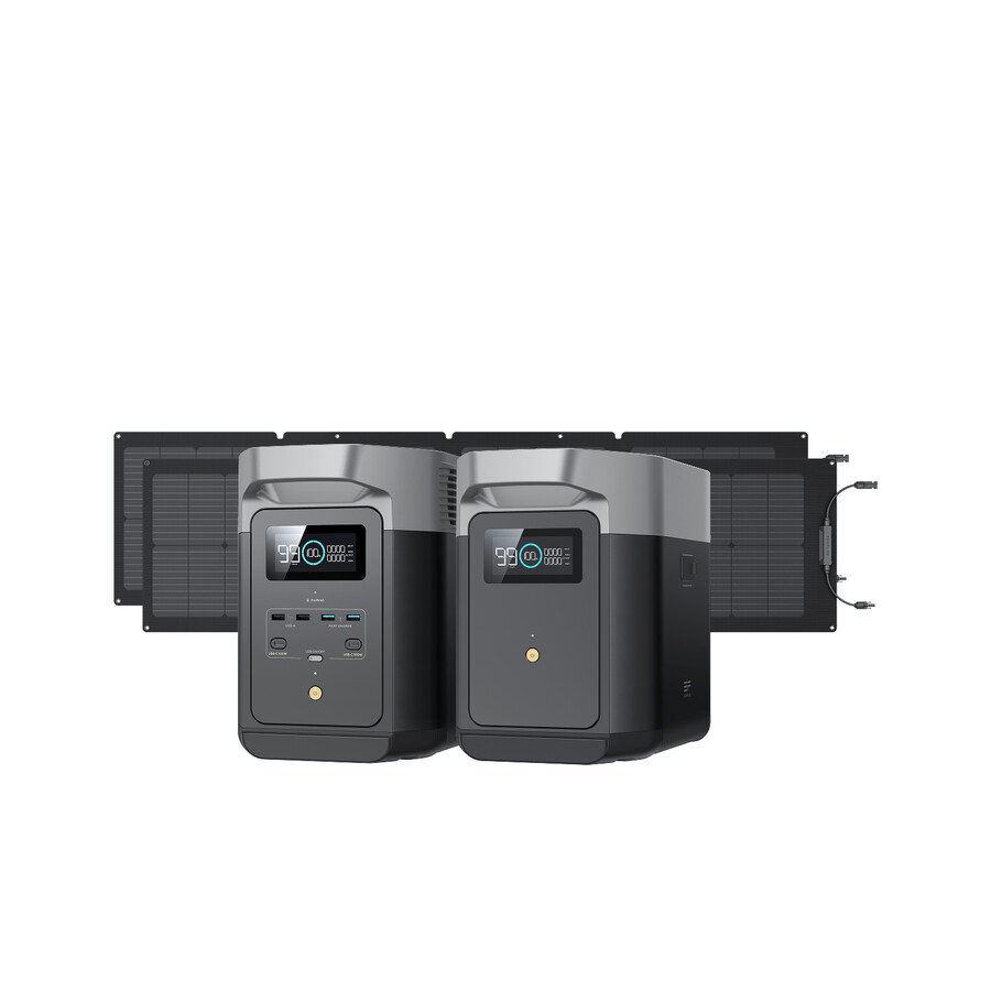 ecoflow delta 2 delta 2 smart zusatzbatterie 2 x 110w solarpanel