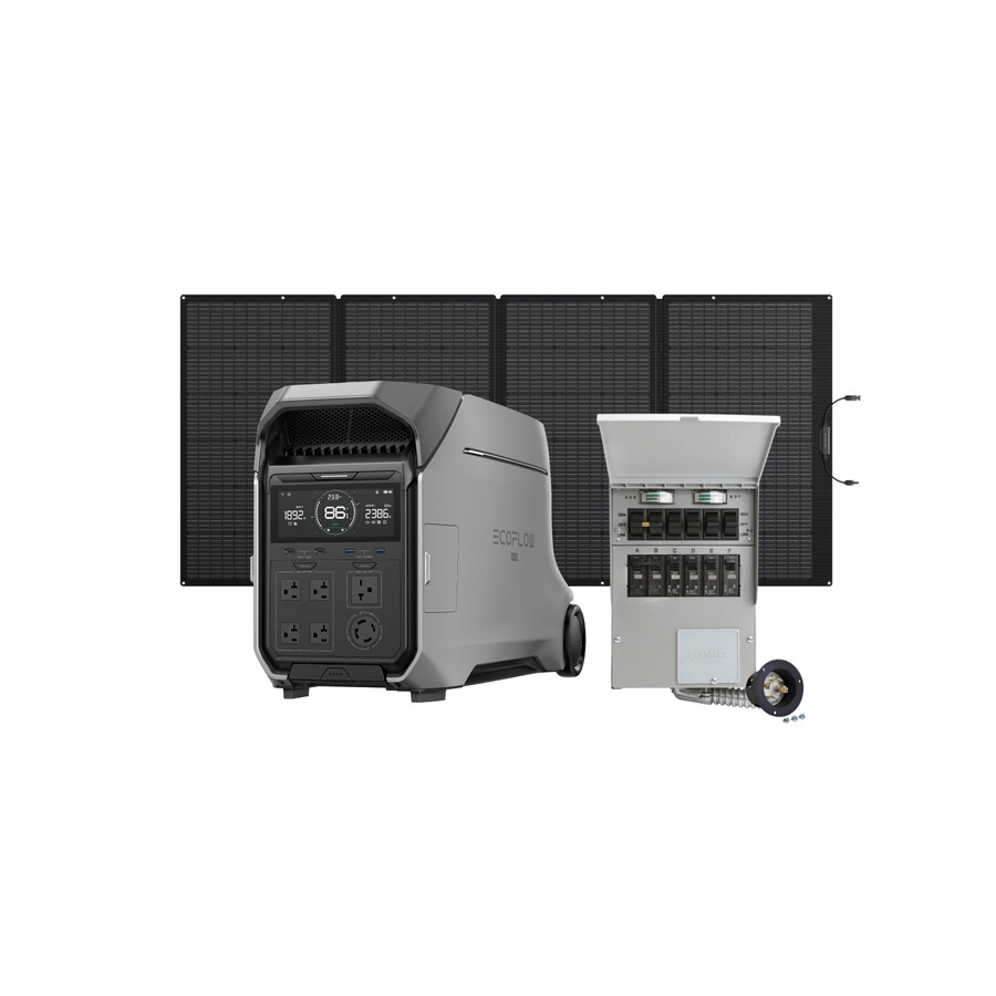 ecoflow delta pro 3 tragbare powerstation 400w tragbares solarpanel umschalter 306a