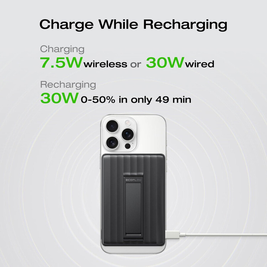 ecoflow rapid mag powerbank 10.000 mah 75 w magnetisches laden