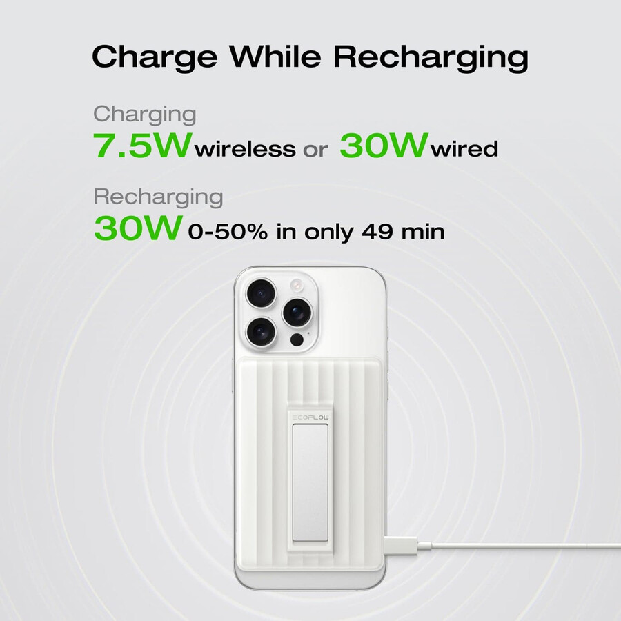 ecoflow rapid mag powerbank 10.000 mah 75 w magnetisches laden