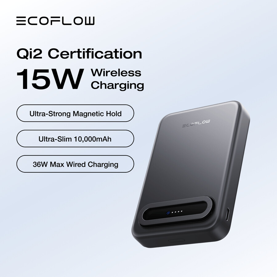 ecoflow rapid mag qi2 magnetische powerbank 10.000 mah 15 w