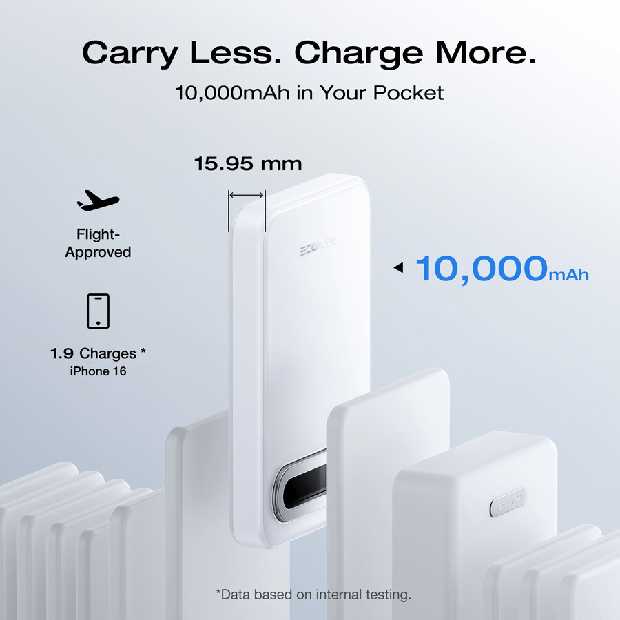 ecoflow rapid mag qi2 magnetische powerbank 10.000 mah 15 w