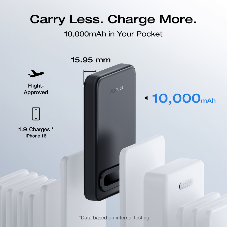 ecoflow rapid mag qi2 magnetische powerbank 10.000 mah 15 w