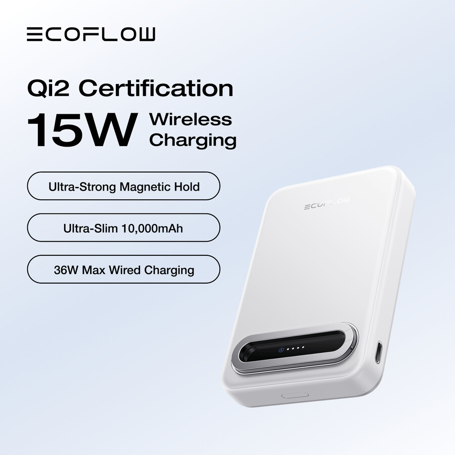 ecoflow rapid mag qi2 magnetische powerbank 10.000 mah 15 w
