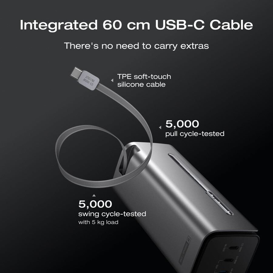 ecoflow rapid pro powerbank 20.000 mah 230 w 100-w-kabel integriert