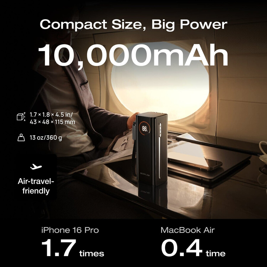 ecoflow rapid pro 3-in-1 powerbank 10.000 mah 67 w