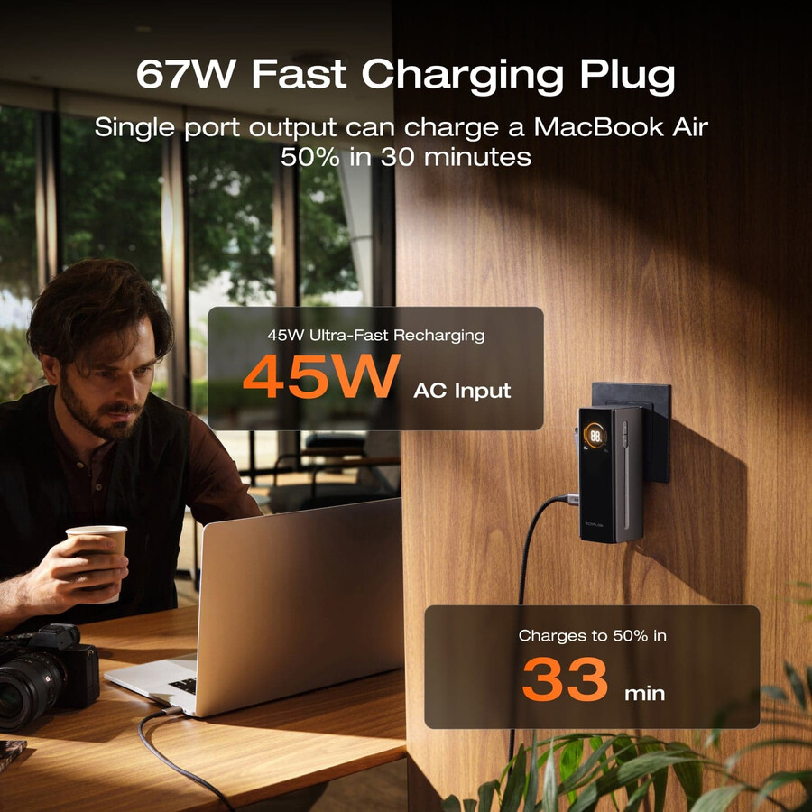 ecoflow rapid pro 3-in-1 powerbank 10.000 mah 67 w