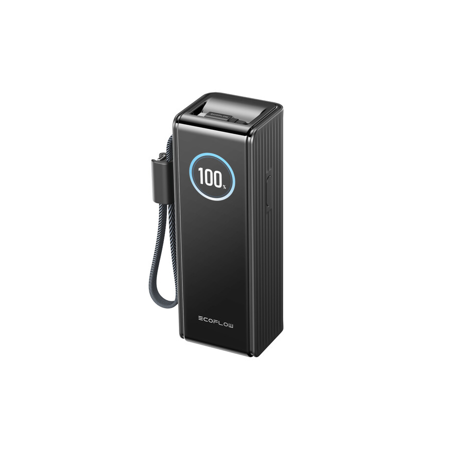 ecoflow rapid powerbank 25.000 mah 170 w 100 w integrierter verstärker und einziehbare kabel
