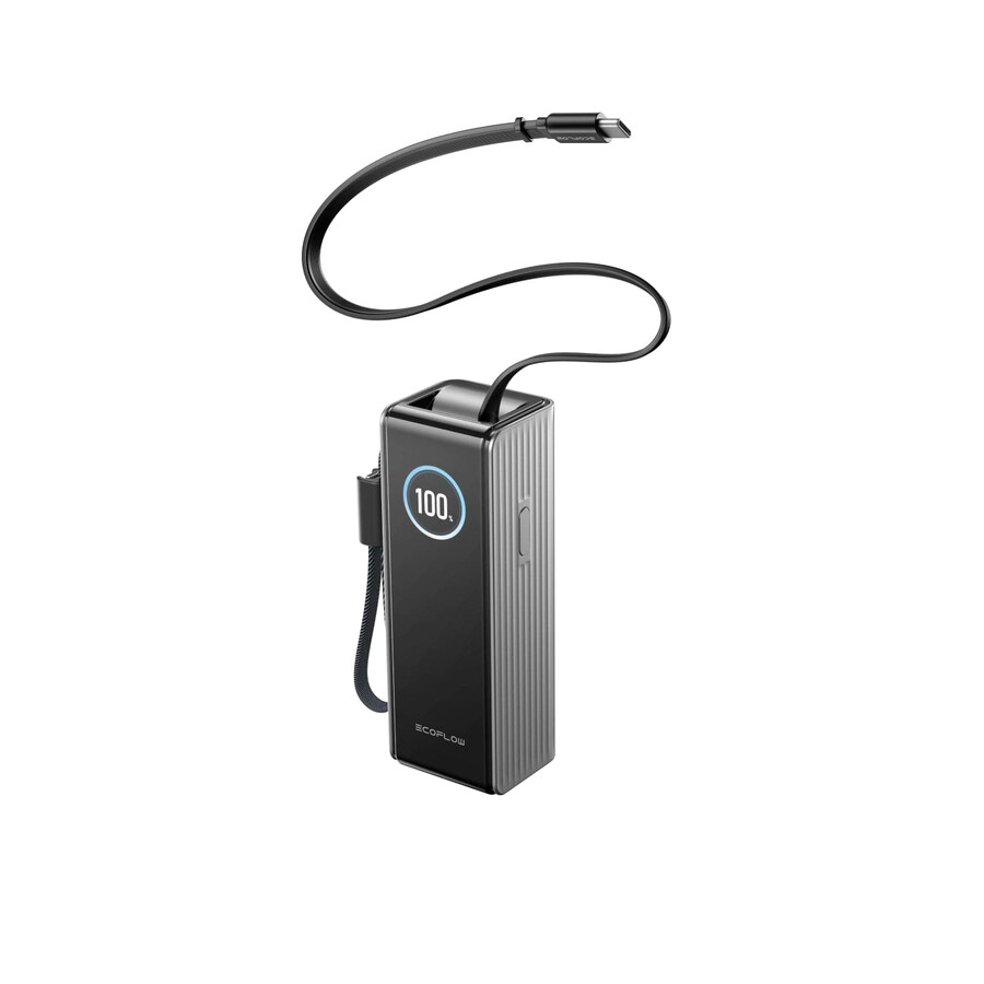 ecoflow rapid powerbank 25.000 mah 170 w 100 w integrierter verstärker und einziehbare kabel