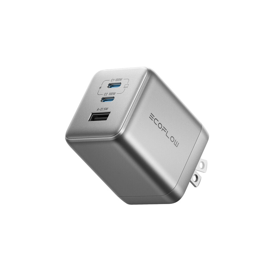 ecoflow rapid pro ladegerät 100w 3 anschlüsse gan