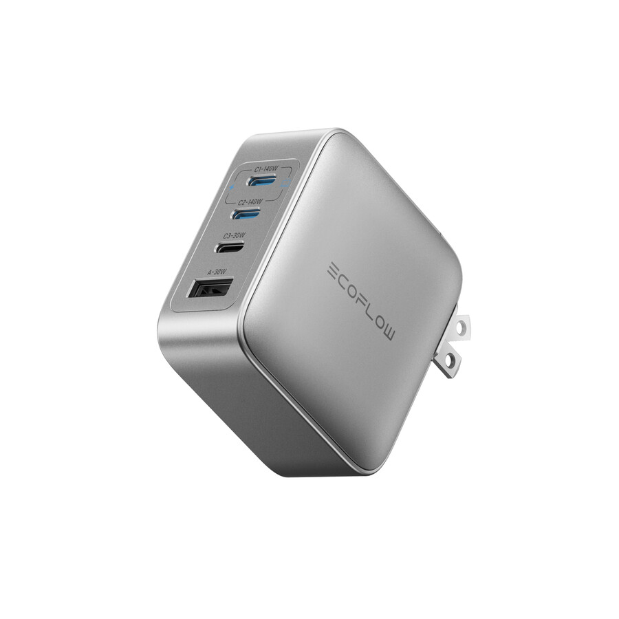 ecoflow rapid pro ladegerät 140w 4 anschlüsse gan