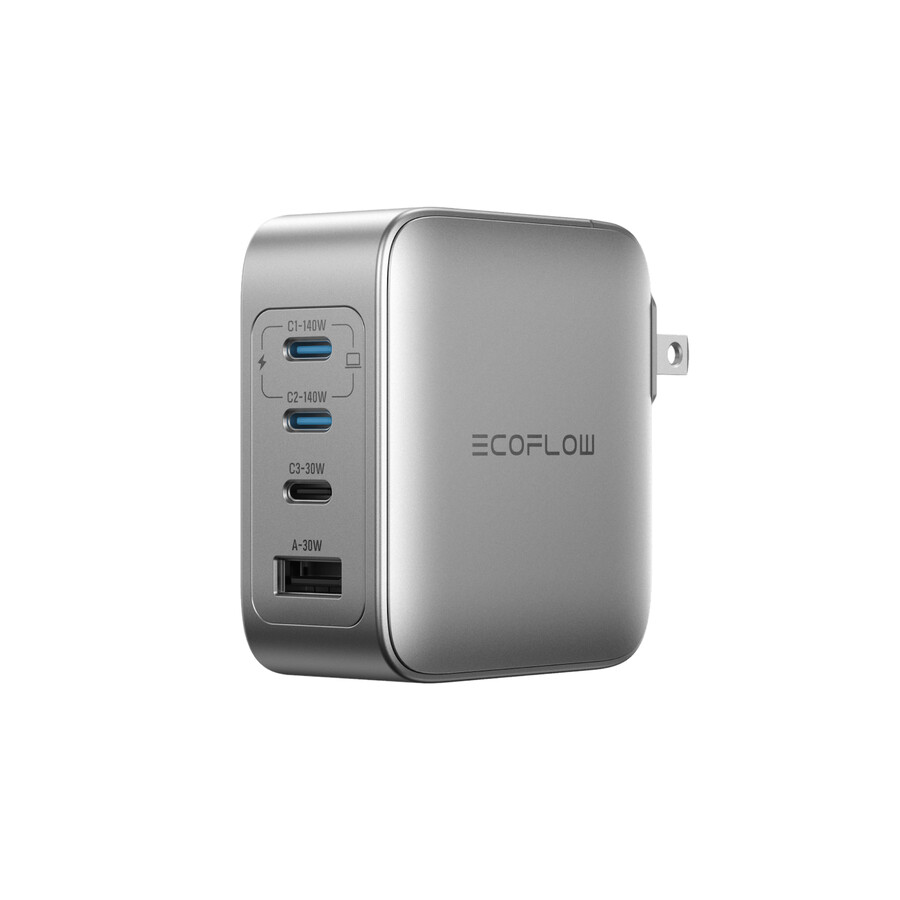 ecoflow rapid pro ladegerät 140w 4 anschlüsse gan