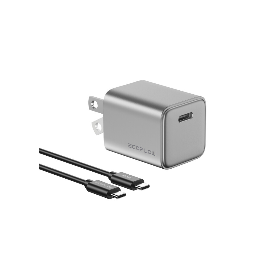 ecoflow rapid 20w gan-ladegerät mit 60w-kabel