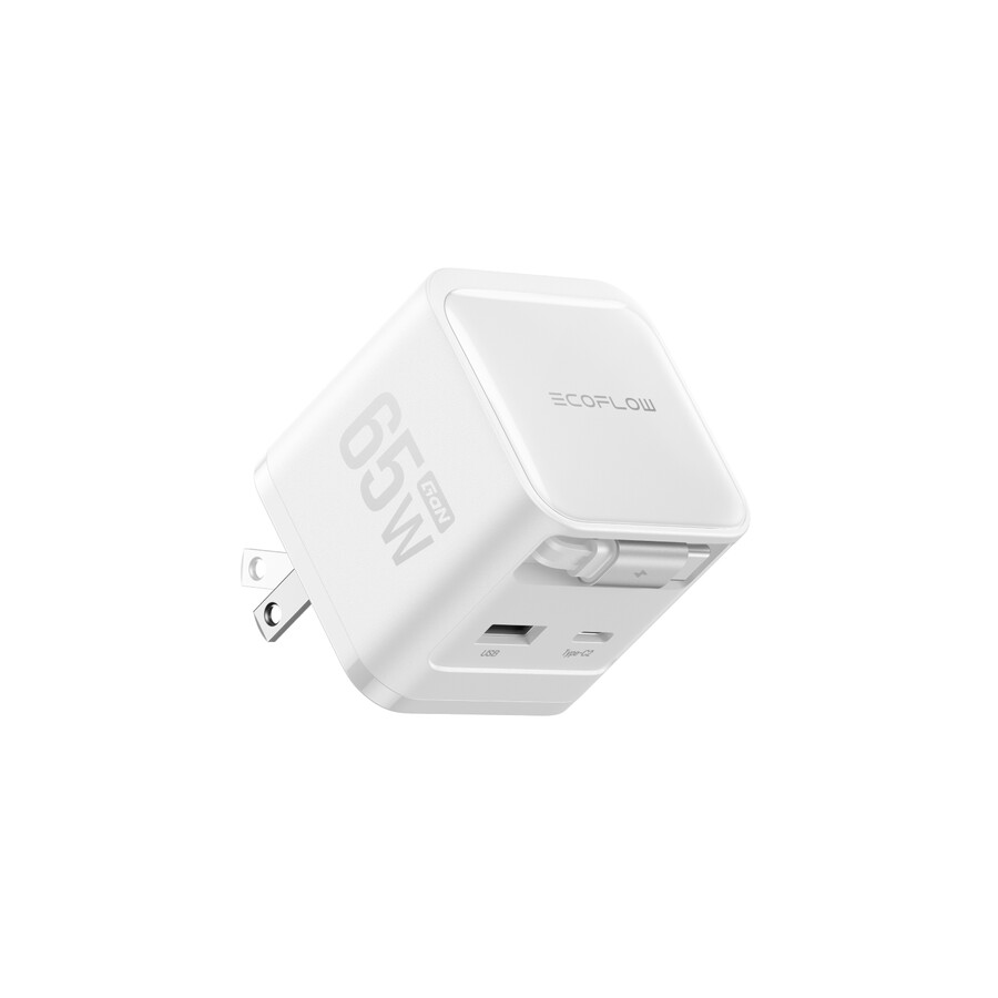 ecoflow rapid ladegerät 65w einziehbares kabel gan