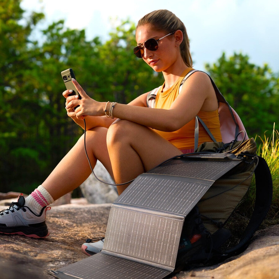 ecoflow 28w ultraleichtes solarpanel direktes laden von geräten